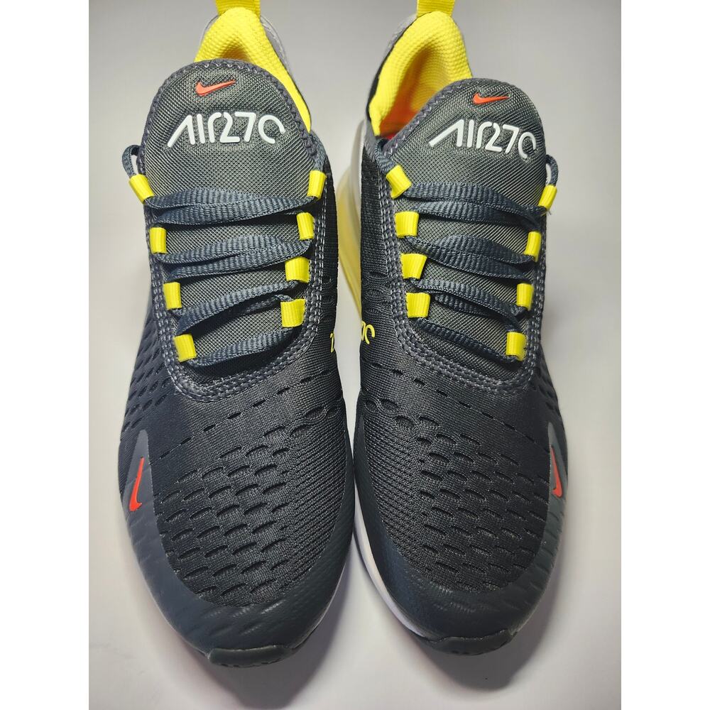 Nike Kids’ Air Max 270 Black Yellow Sz 5.5Y Mesh Athletic Sneaker - Picture 4 of 16